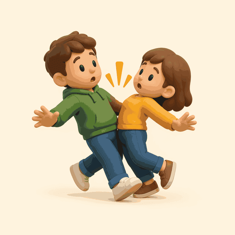 Bump into